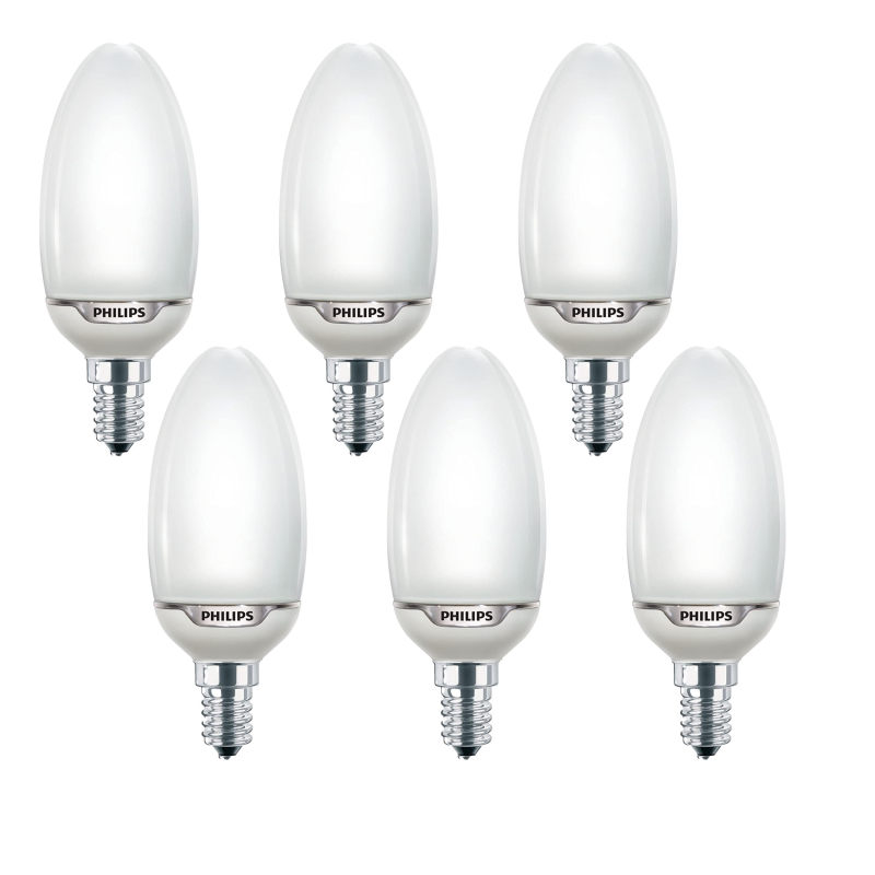 لامپ کم مصرف 8 وات فیلیپس مدل Ambiance پایه E14 بسته 6 عددی