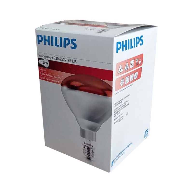 لامپ مادون قرمز 250 وات فیلیپس مدل 01 بسته 6 عددی