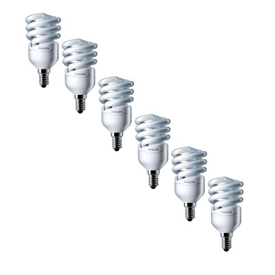 لامپ کم مصرف 12 وات فیلیپس مدل TORNADO پایه E14 بسته 6 عددی